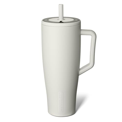 BrÃ¼Mate BrüMate Era 40 oz Tumbler with Handle and Straw | 100% Leakproof Insulated Water Bottle Tumbler with Lid and Flexible SoftSip Straw | Made of Stainless Steel | Cup Holder Friendly | 40oz (Dune) - Image 1
