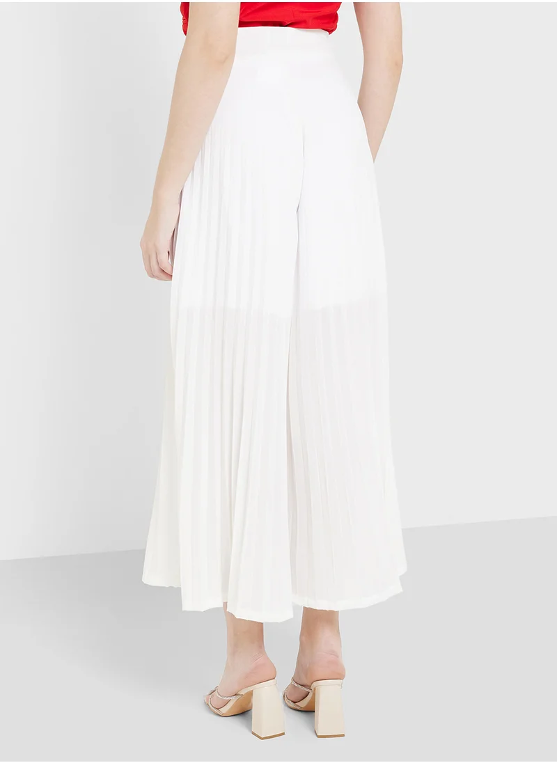ELLA Flared Bottom Pants With Pleats