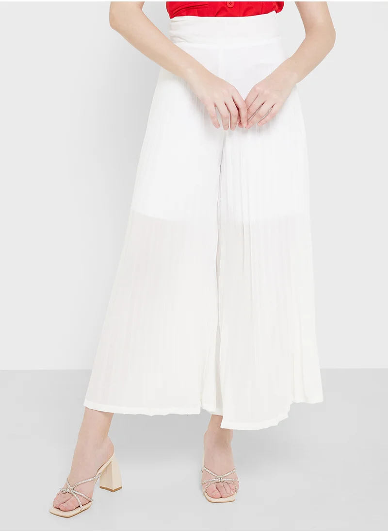 ايلا Flared Bottom Pants With Pleats