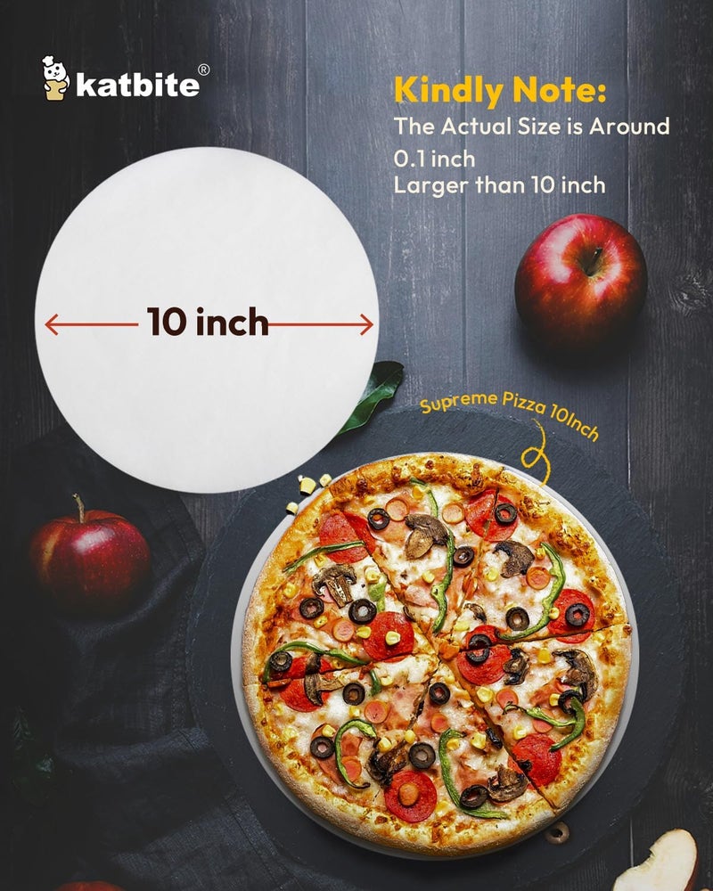katbite Baking Parchment Paper Round 200 Pieces Diameter 25.4 cm (10 Inches), Greaseproof Non-Stick Parchment Paper Cuts for Cakes, Pizza Baking, 15.2 cm / 17.8 cm / 20.3 cm / 30.5 cm Options - Image 3