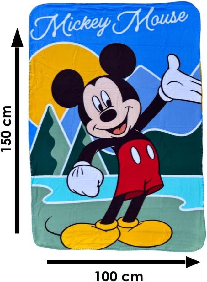 MICKEY MOUSE Disney Mickey Mouse BAM with Pink and Blue Comic Figures Fleece Blanket - Image 2