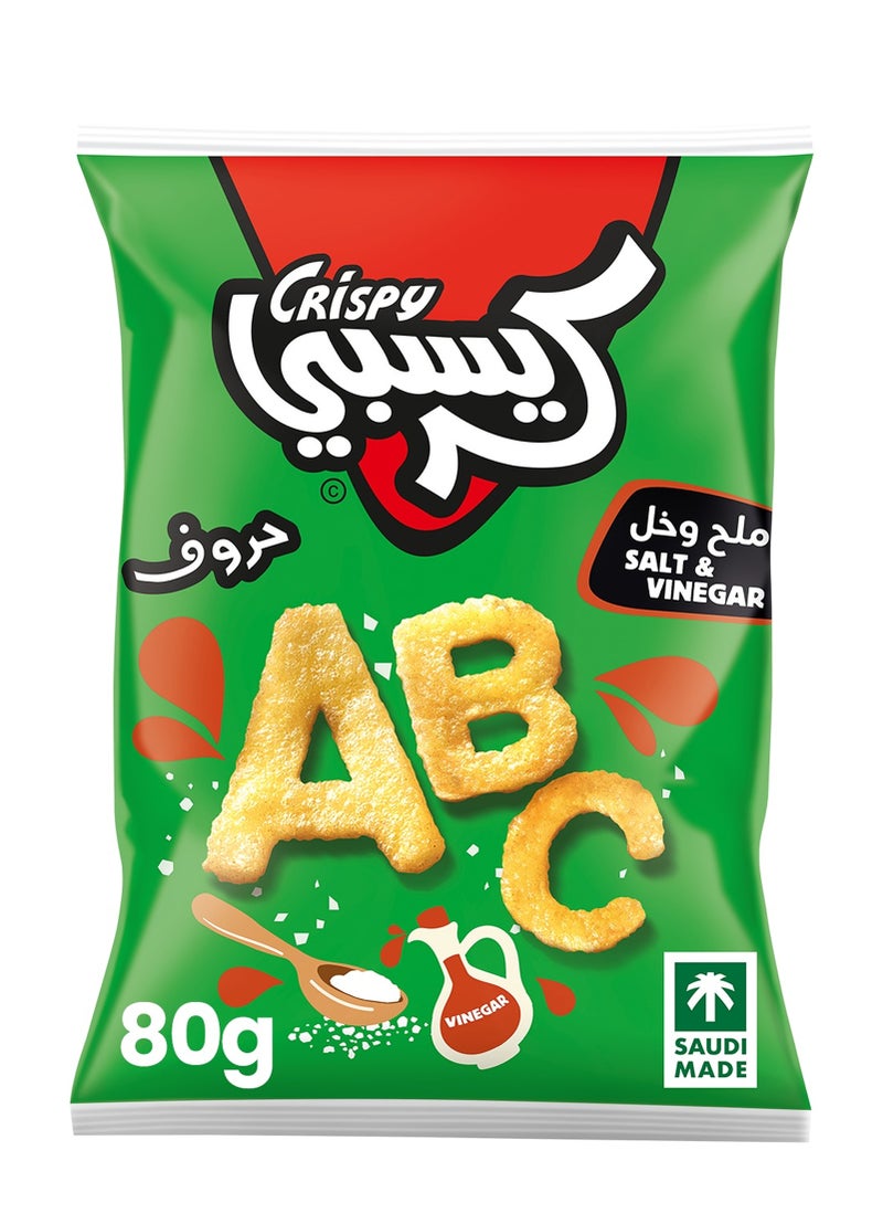 Crispy Letters Salt And Vinegar Chips 80g - Image 1