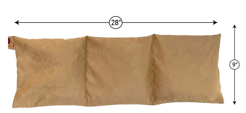 Hot Cherry Triple Square Red Denim Cherry Pit-Stone Pillow, Microwavable Hot/Cold Compress, Sustainable Heating Pad, Moist Heat, Muscle Joint Pain Relief, Gift - Image 1