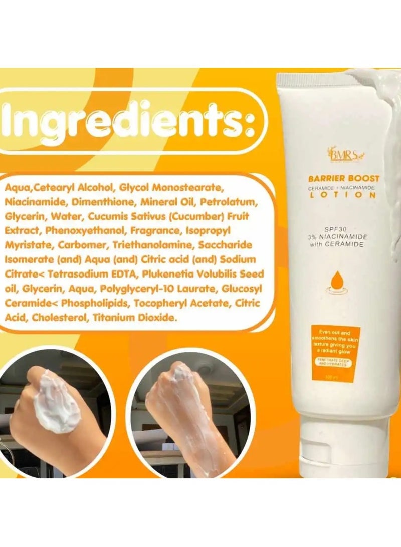 BMRS Barrier Boost Ceramide + Niacinamide Lotion 100ml - Image 5