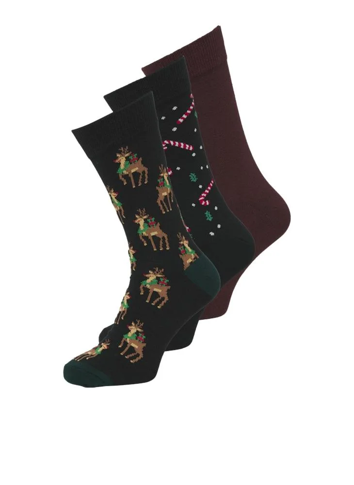 JACK & JONES Christmas Cane Gift Box Ankle Socks