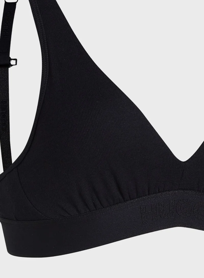 HUGO Plunge Knitted Bra