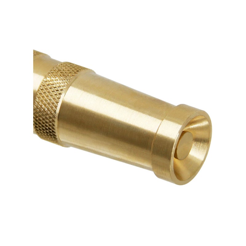 SOLARAE Solid Brass Hose Nozzle, 3/4" Adjustable Twist Water Hose Nozzle, 2 Pack 4" Heavy Duty Brass Garden Hose Nozzle with 10 Rubber Washers, for Watering Fowers, Lawns, Cleaning the Ground, Car - Image 4