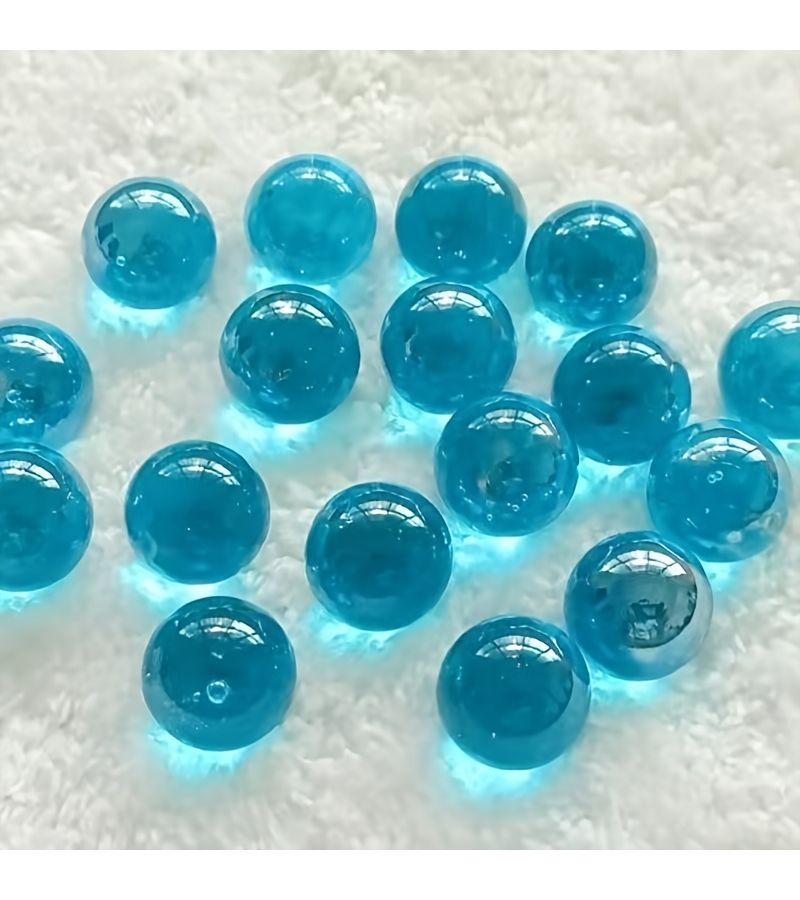 50 Pcs 16mm Aquamarine Solid Glass Marbles for Fish Tank Flower Pot Bottle Decoration - Image 1