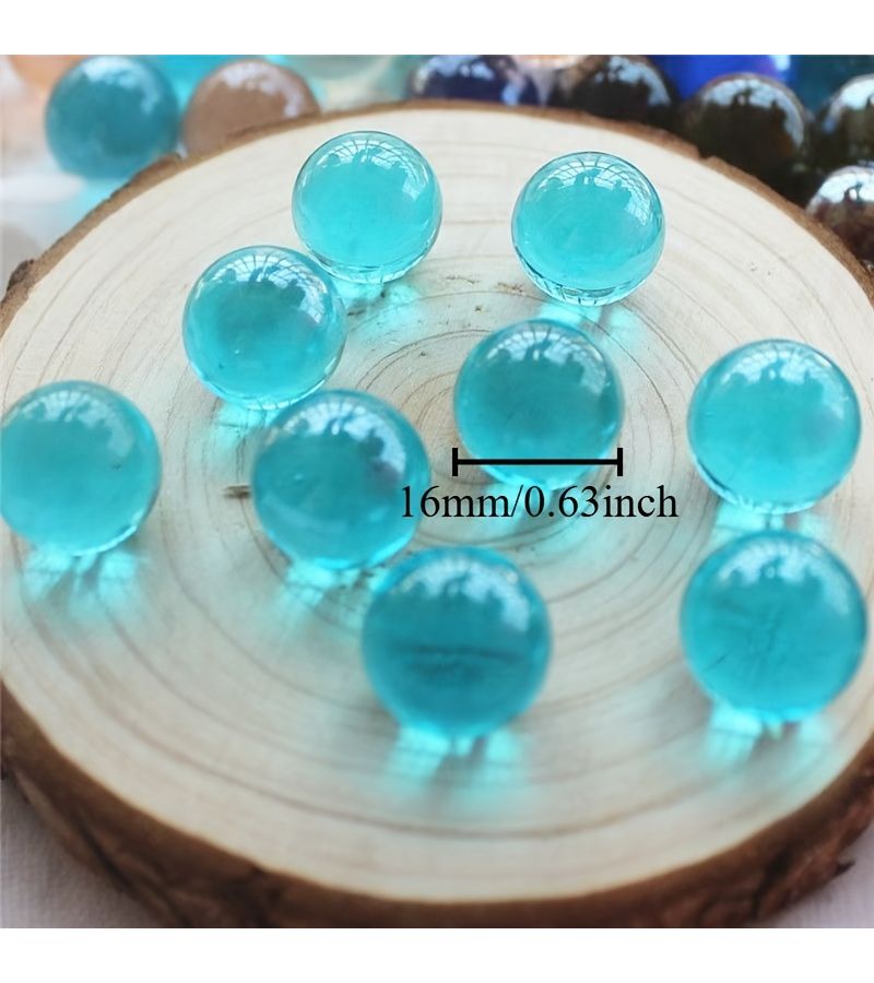 50 Pcs 16mm Aquamarine Solid Glass Marbles for Fish Tank Flower Pot Bottle Decoration - Image 4