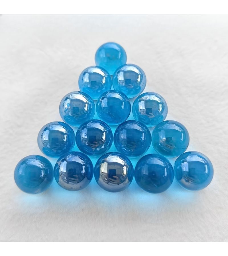 50 Pcs 16mm Aquamarine Solid Glass Marbles for Fish Tank Flower Pot Bottle Decoration - Image 3