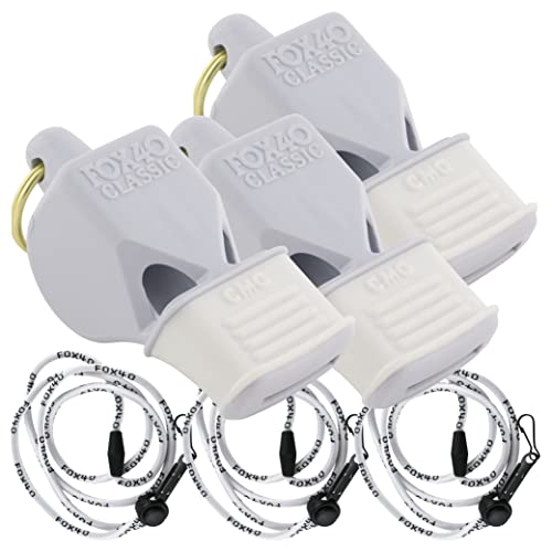 Fox 40 Classic CMG w/Breakaway Lanyard 3 Pack (White) - Image 4