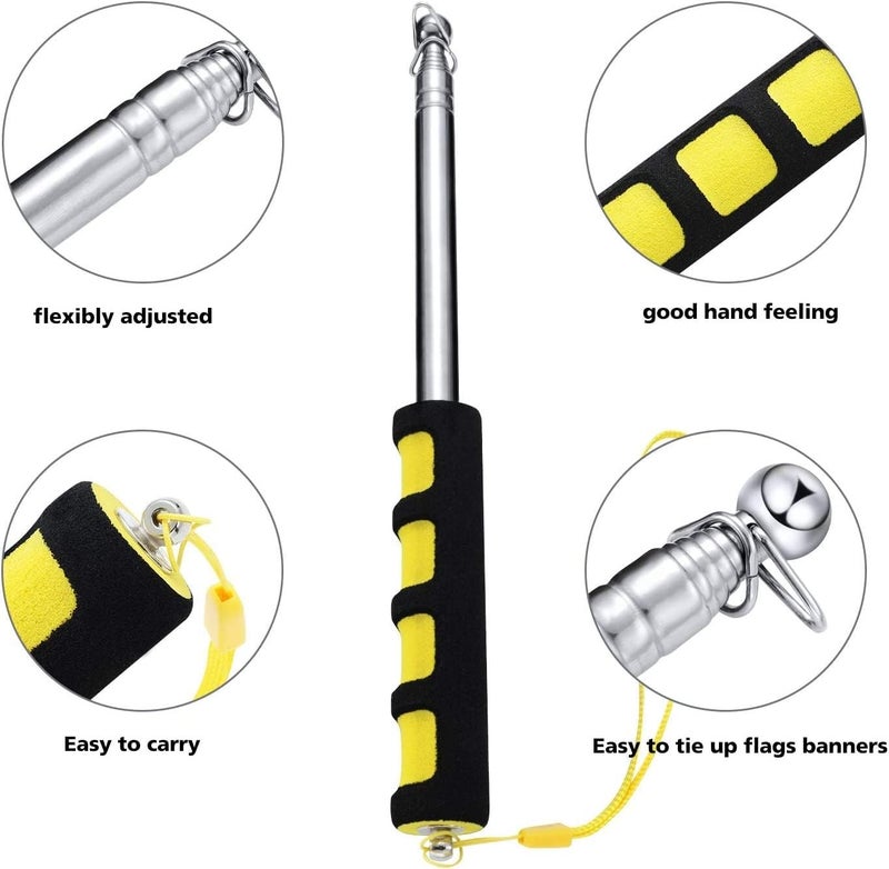 KRAFTMASTERS®1Pcs Social Distance Stick 5 Feet Extendable Handheld Social Pointer Stick for Measure Social Distance, Telescopic Teacher Pointer Stick for School Outdoor Travel (1) - Image 2