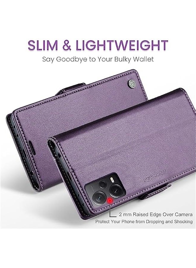 Xiaomi Redmi Note 12 Pro+ Plus Leather Flip Case - Purple - Image 4