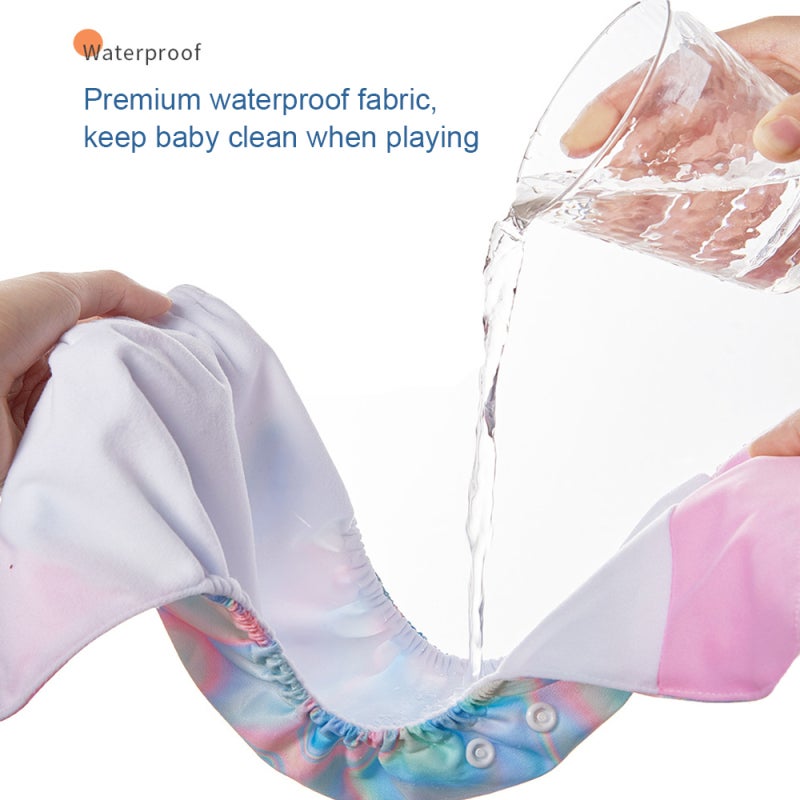 Cloth Diapers: Multicolor Premium Breathable Waterproof Fabric - Adjustable 36cm To 46cm Stretchable Design Cloth Diaper Inserts Compatible Diapers For Babies And Toddlers - Image 4