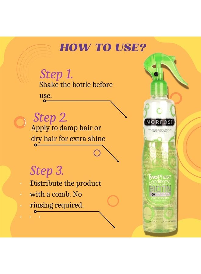 MORFOSE Professional Biotin Leave-In Conditioner, Heat Protectant for Hair, Heat Spray Protection for Hair, Detangler Spray, Protector Termico para Cabello, (large, 13.52 Fl Oz) - Image 4