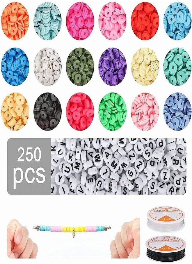 Tiokkss 5000 PCS Clay Beads for Bracelet Making, 234 PCS Letter Beads with 16 Pcs Colorful Hearts Beads for Jewelry Making Kit Bracelets Necklace  - Image 2