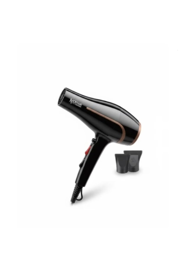 MoeHair Professional MO-7170 Hair Dryer with Ionic Technology , Fast Hair Drying, Hot & Cold Air Settings, Detachable Nozzle, Overheat Protection, Professional Blow Dryer for Home and Salon Use - Image 3
