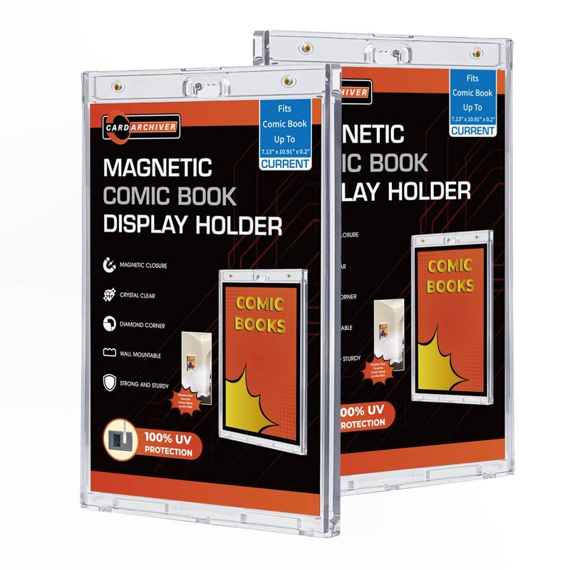 2ct Current Magnetic DisplayCases Crystal Clear One Touch ComicBook Holders UV Protection Slab Protectors Premium WallMountable Holders