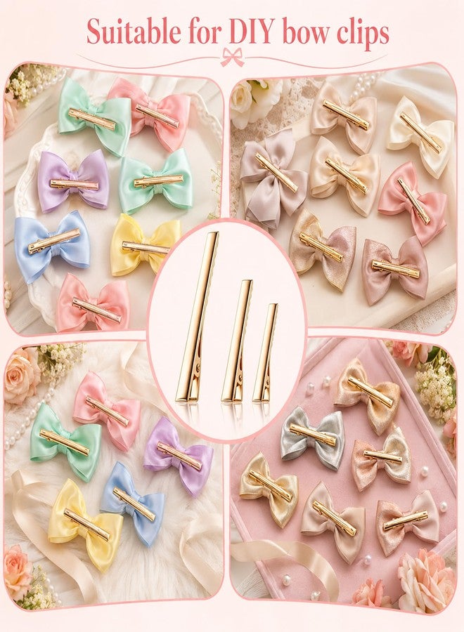 Xosjska 30 Pcs Metal Hair Clips for Crafts, Gold Alligator Hair Clips, 3 Sizes (3" 2.2" 1.8") Large Metal Golden Hair Clips for Thick &Thin Hair, Bow Making, Crafts, Salon Styling - Image 5