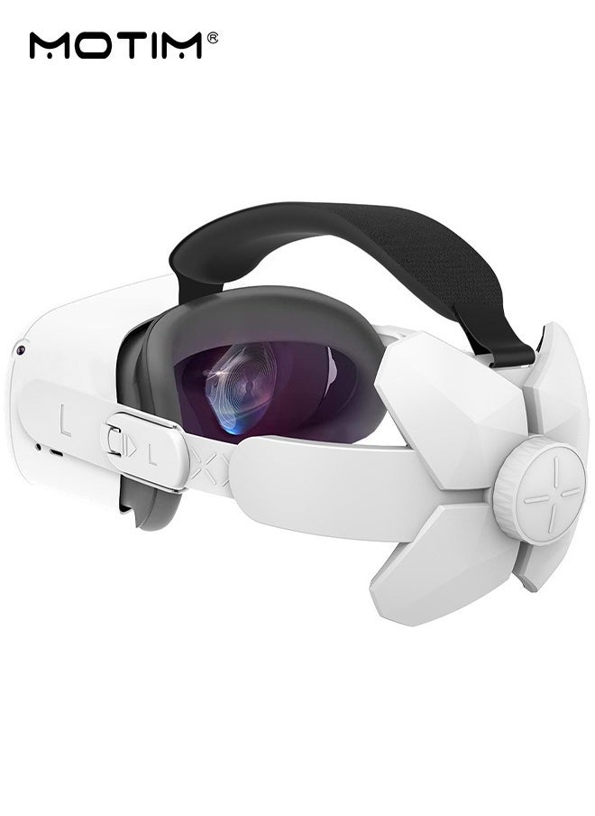 موتيم - حزام رأس قابل للتعديل ل Oculus Quest 2 3 في 1 بديل لسماعة رأس Elite Strap VR راحة محسنة وملحقات VR للانغماس في الألعاب متوافقة مع Oculus Quest 2 - Image 1
