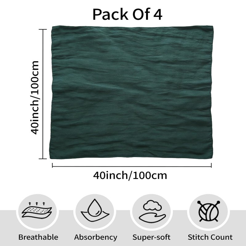 CottCare Baby Muslin Swaddle Blankets for Boys and Girls,4-Pack Breathable and Skin-Friendly,Wrap Soft Silky Cotton Muslin Swaddle Blankets/Atrovirens/Green/Apricot White/Greyâ€¦ - Image 2