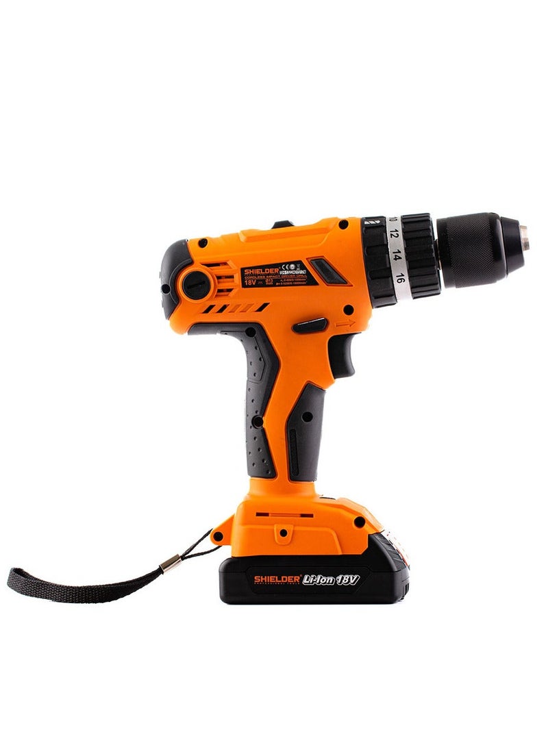 Shielder Cordless Hammer Drill Shielder SH-1322 18V Lithium-Ion Drill Driver With Dual Speed, 13mm Metal Chuck, LED Light And 2 Batteries - Image 3