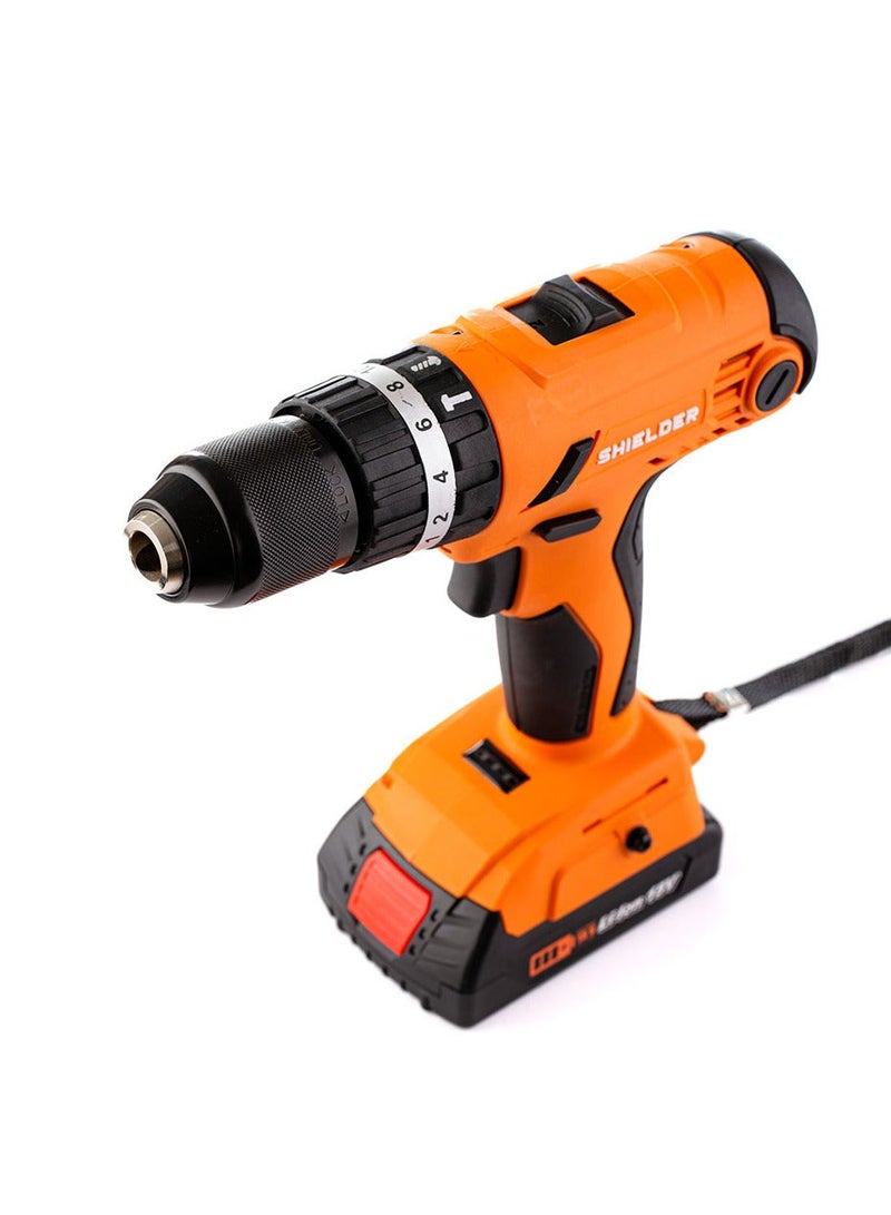 Shielder Cordless Hammer Drill Shielder SH-1322 18V Lithium-Ion Drill Driver With Dual Speed, 13mm Metal Chuck, LED Light And 2 Batteries - Image 4