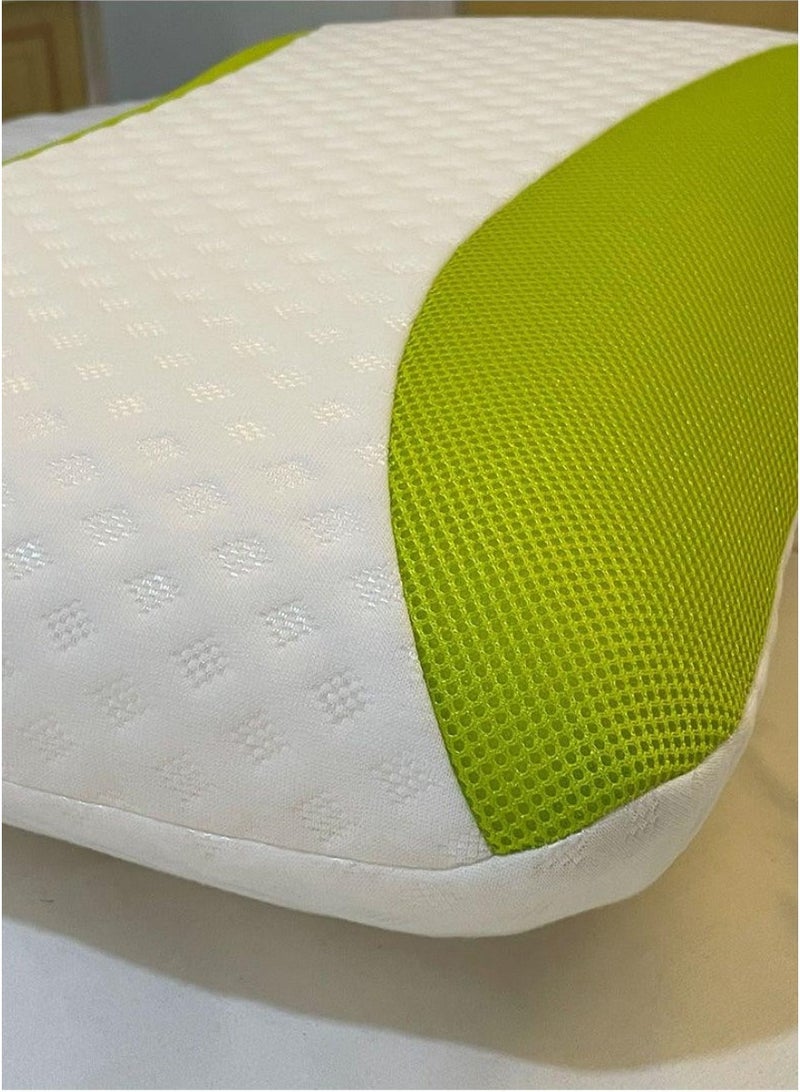Blueberry Aloe Vera Infused Memory Foam Pillow | Hypoallergenic & Breathable | Removable cover - 60x40x12cm - Image 4