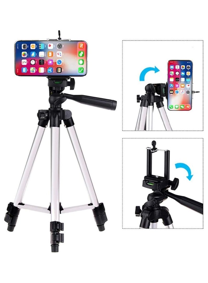 Professional Camera Tripod Mount Stand Silver/Black , Universal Mobile Phone Tripod Silver/Black  - Image 1