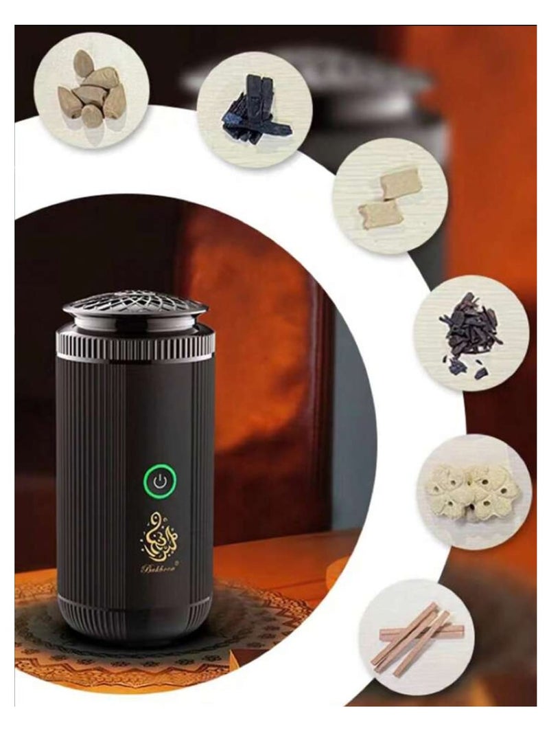 بخور مبخرة البخور الذكية ذات التصميم الأنيق مبخرة إلكترونية محمولة مع منفذ شحن من النوع C  - Image 5