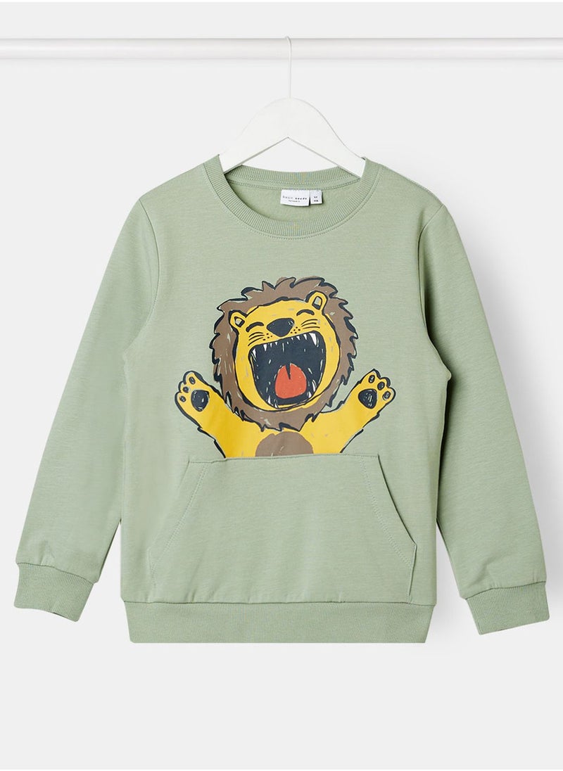 NAME IT - Kids Graphic Print Sweatshirt - Image 1