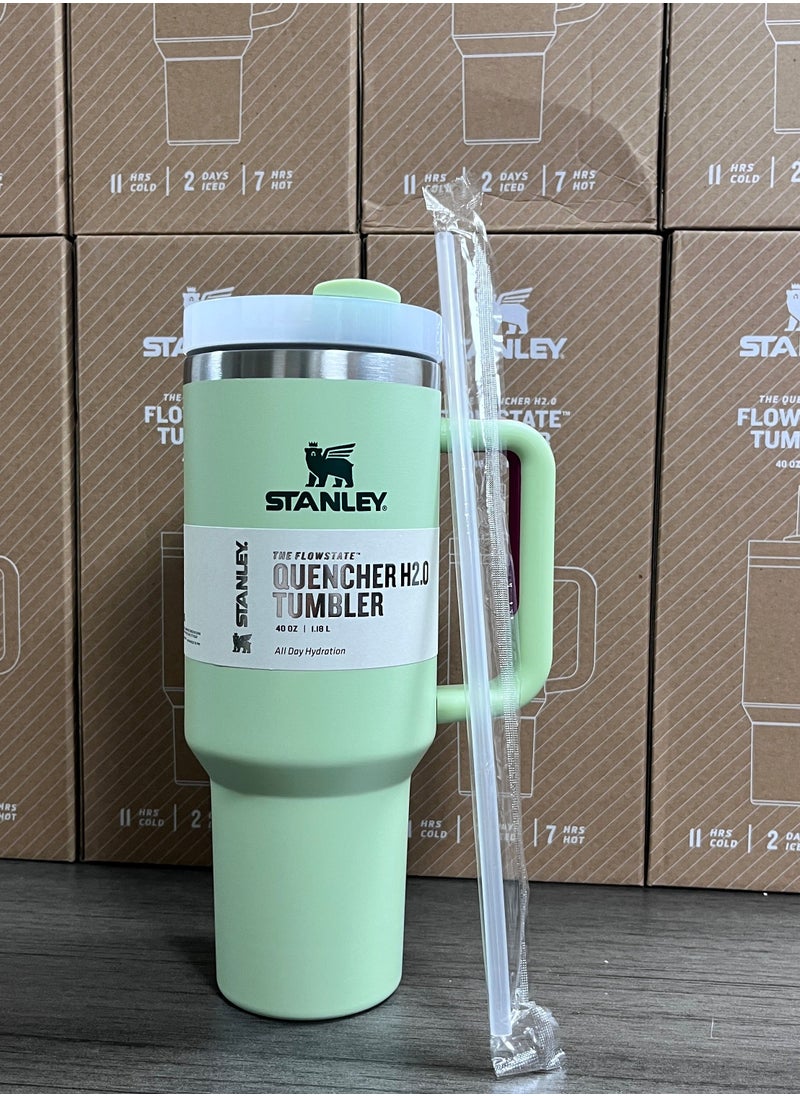 Stanly - Quencher H2.0 FlowState Stainless Steel Vacuum Insulated Tumbler with Lid and Straw for Water, Iced Tea or Coffee, Smoothie and More 40oz - Image 1