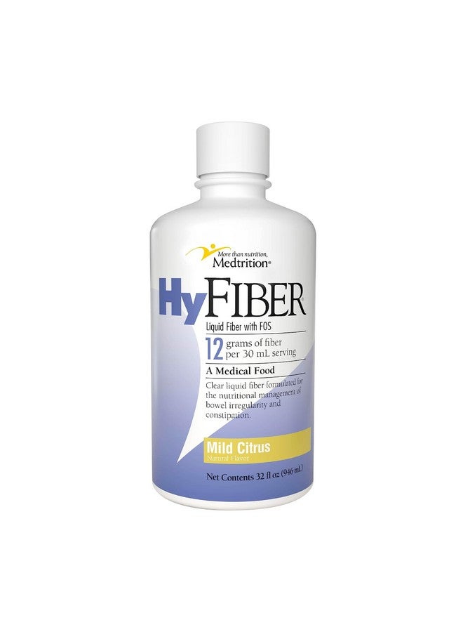 Medtrition HyFiber Daily Liquid Fiber for Regularity and Soft Stools, 12 Grams Soluble Fiber, 32 fl oz 1 Bottle - Image 1