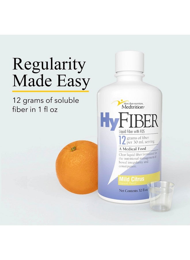 Medtrition HyFiber Daily Liquid Fiber for Regularity and Soft Stools, 12 Grams Soluble Fiber, 32 fl oz 1 Bottle - Image 2