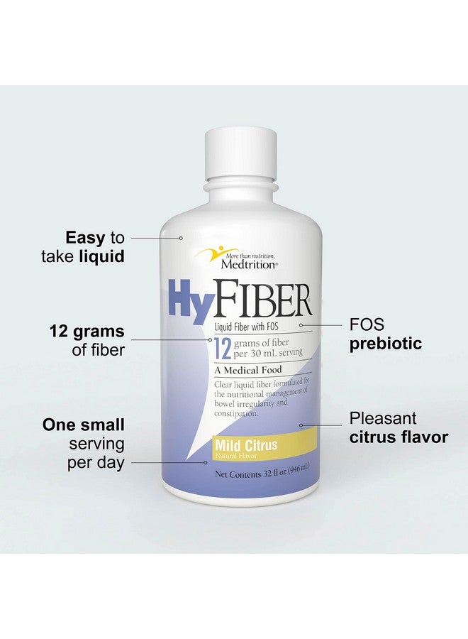 Medtrition HyFiber Daily Liquid Fiber for Regularity and Soft Stools, 12 Grams Soluble Fiber, 32 fl oz 1 Bottle - Image 3