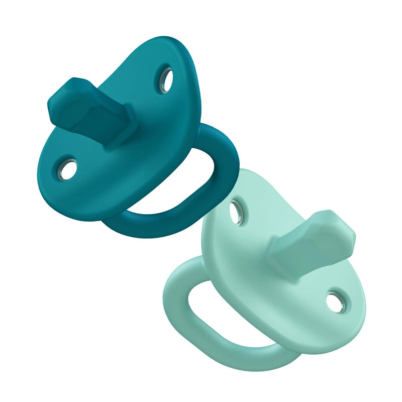 Tomy JEWL Orthodontic Silicone Pacifier - Newborn - Blue (2pk) - Image 1
