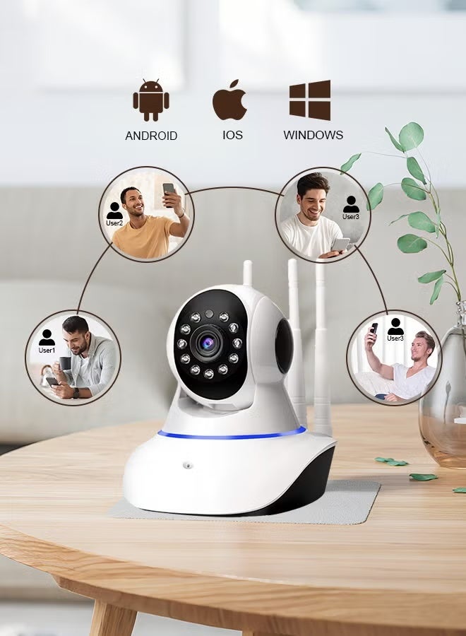 TIGER 100W WiFi Security Camera – Night Vision, H.265 Compression, 350° Rotation, SD Card Storage, Remote Monitoring, Indoor/Outdoor Home & Office Surveillance – SC1346 - Image 3