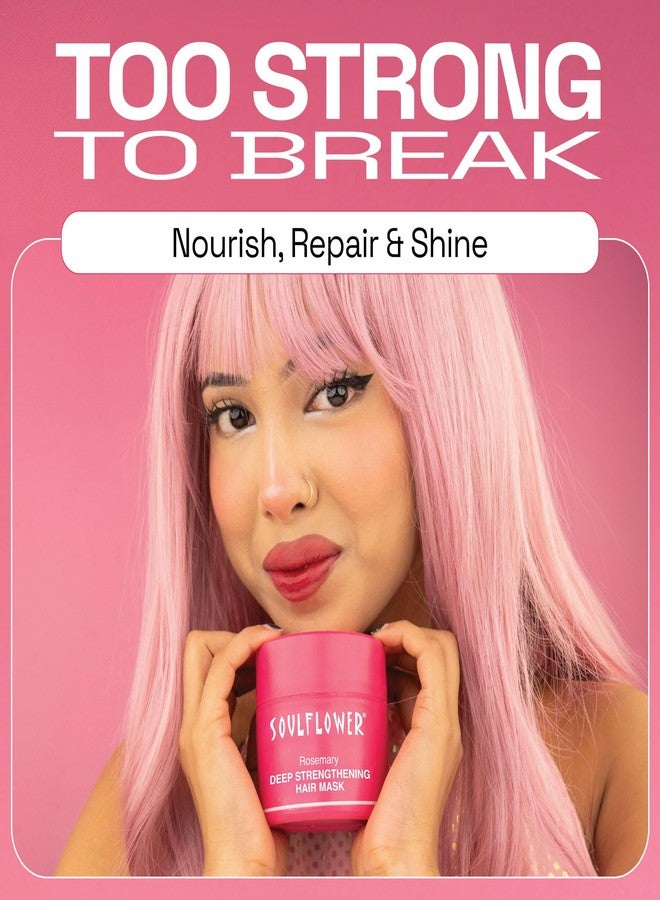 Soulflower Rosemary Deep Strengthening Hair Mask for Dry, Damaged & Frizzy Hair with Niacinamide| Clinically Tested for +73% Softer, +72% Smoother & +70% More Shine|Strengthens Scalp|Women & Men|100g - Image 3