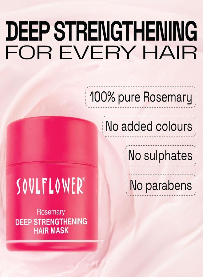 Soulflower Rosemary Deep Strengthening Hair Mask for Dry, Damaged & Frizzy Hair with Niacinamide| Clinically Tested for +73% Softer, +72% Smoother & +70% More Shine|Strengthens Scalp|Women & Men|100g - Image 2