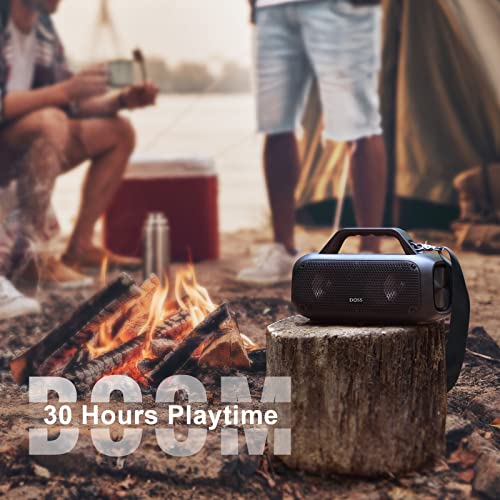 DOSS Extreme Boom Outdoor Bluetooth Speaker with 60W Mighty Sound, Deep Bass, 30H Playtime,10400mAh Power Bank, BT 5.3, IPX6 Waterproof, Portable Strap for Camping, Pool, Beach, Garage, Work - Image 5
