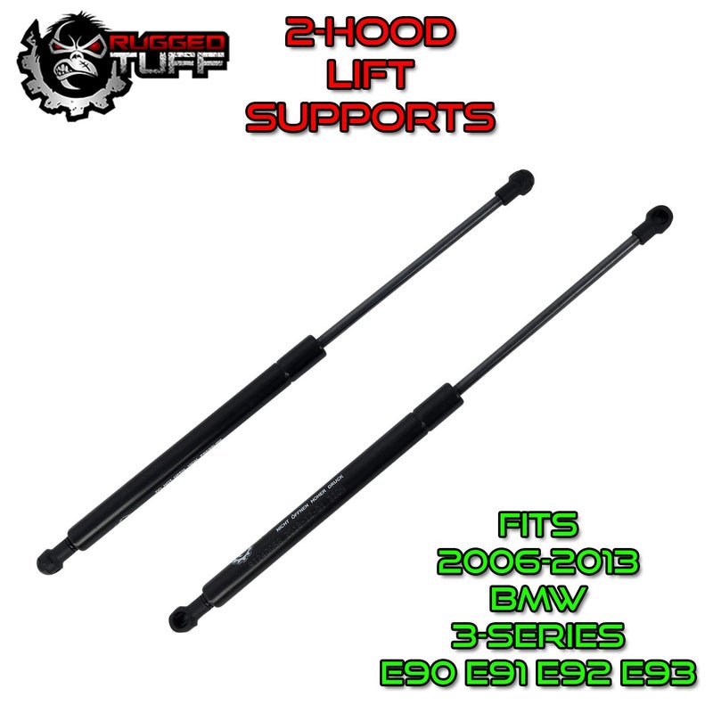 Rugged TUFF Lift Support Shocks Struts for 2006 2007 2008 2009 2010 2011 BMW 323i 325i 325xi 328i 328xi 330i 335d 335i 3 Series Front Hood Gas Springs Arms Pair SG402058 51237060550 (2 Qty) - Image 5