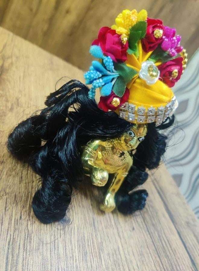 SKMODEL STYLISH Kanha Ji Curly Hair | Designer Soft Curled Hair for Laddu Gopal Idol (2 NO) - Image 3