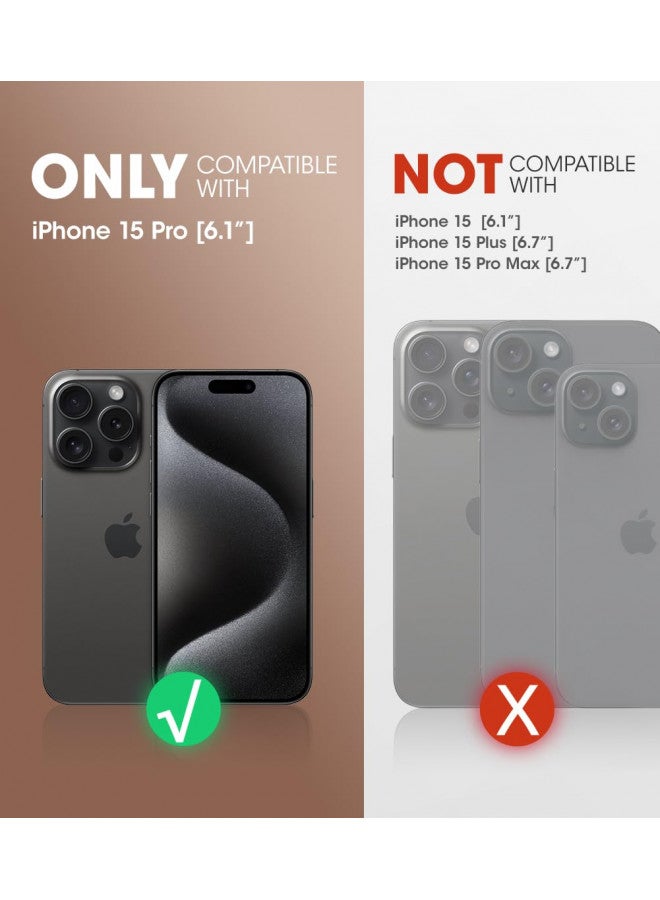 SUPCASE Unicorn Beetle Pro Rugged Case for iPhone 15 Pro 6.1 inch, Built in Screen Protector, Kickstand & Belt Clip (Tigray Grey) - Image 1