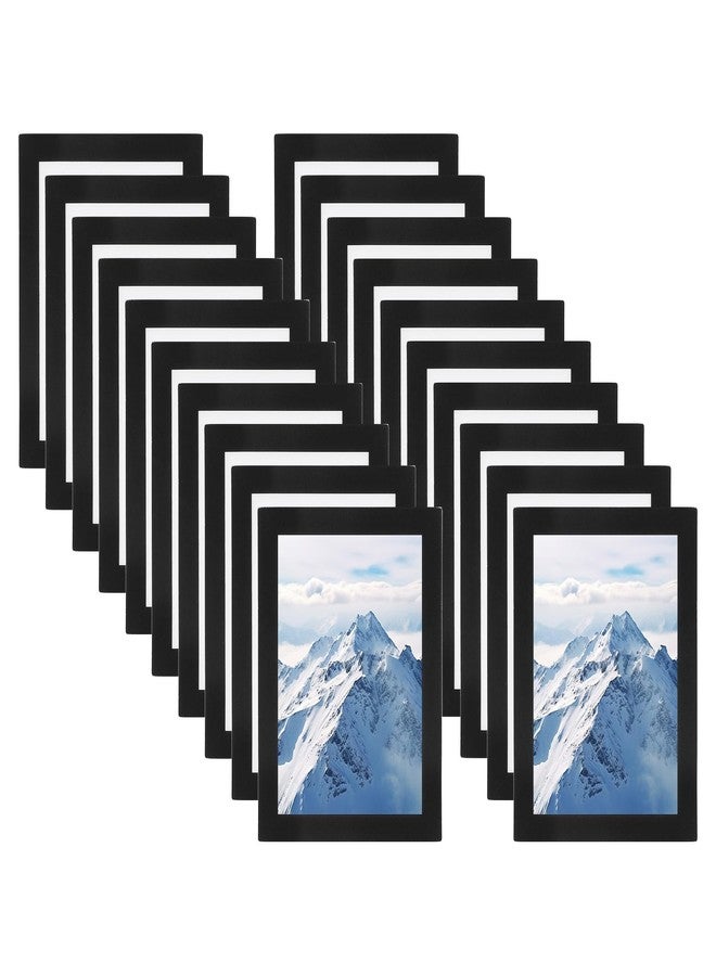 PATIKIL Magnetic Sign Holder, 20 Pack 7x5 Inch Magnetic Picture Frame Poster Photo Holder with Adhesive Backing for Walls Window Door Display, Black - Image 1