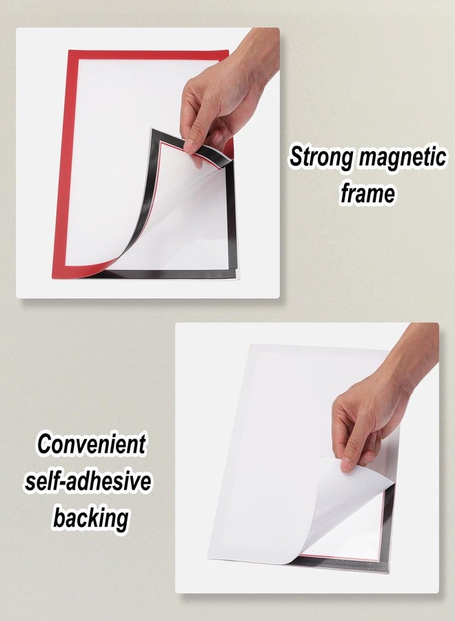 PATIKIL Magnetic Sign Holder, 20 Pack 7x5 Inch Magnetic Picture Frame Poster Photo Holder with Adhesive Backing for Walls Window Door Display, Black - Image 3