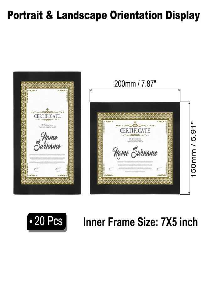 PATIKIL Magnetic Sign Holder, 20 Pack 7x5 Inch Magnetic Picture Frame Poster Photo Holder with Adhesive Backing for Walls Window Door Display, Black - Image 2