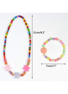obmwang 30Pcs Princess Necklace Bracelet Set Teenager Costume Jewelry Play Jewelry For Women Dress Up Pretend Play Party Favors  - Image 3