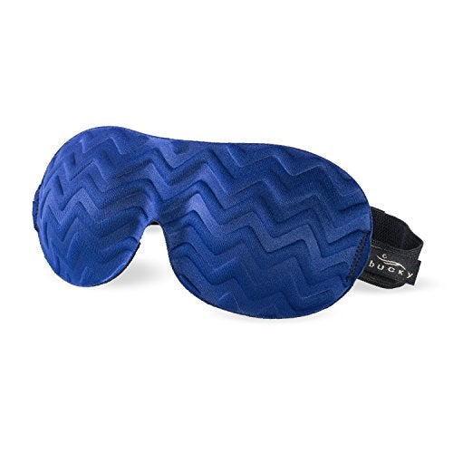 Bucky Ultralight Travel & Sleep Chevron Eye Mask, Navy, One Size - Image 1