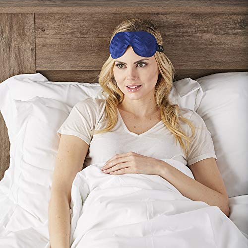Bucky Ultralight Travel & Sleep Chevron Eye Mask, Navy, One Size - Image 2