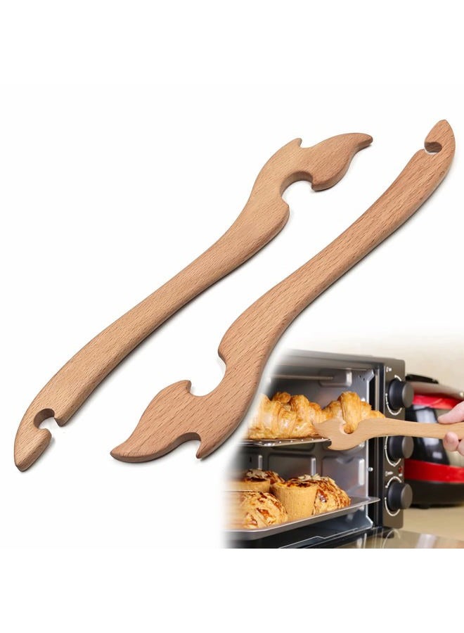 Shinelingee Oven Rack Puller, Wood Oven Rack Push Pull Tool, Prevent Scalding, Pull out Hot Racks Safely, Long Handle Toaster Oven Accessories,Suitable For Kitchen Oven, Air fryer,etc (2) - Image 1